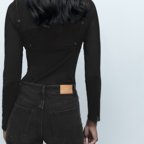 Zara Black Bodysuit- Small - Picture 4 of 4
